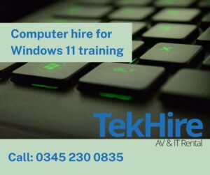 Computer hire for Windows 11 training